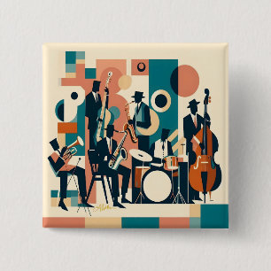 Mid Century Jazz Age Sextett Button