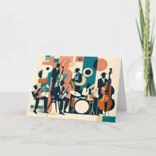 Mid Century Jazz Age Sextett Karte