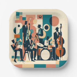 Mid Century Jazz Age Sextett Pappteller