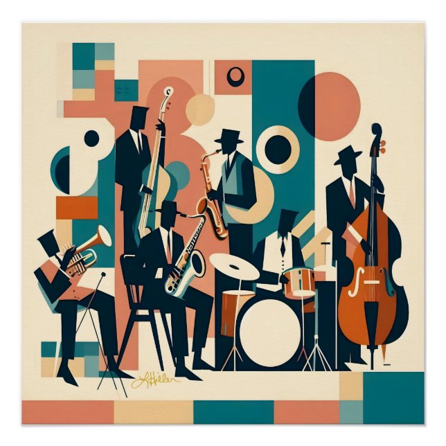 Mid Century Jazz Age Sextett Poster (Vorderseite)