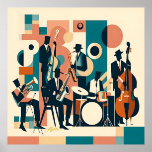 Mid Century Jazz Age Sextett Poster