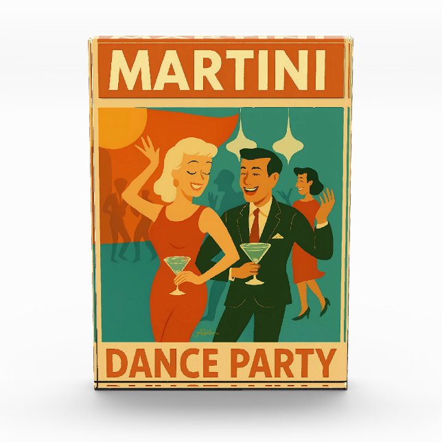 Mid Century Martini Tanzparty Fotoblock (Vorderseite)