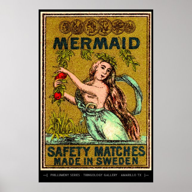 Mid Century Matchbox Cover Art Poster (Vorne)