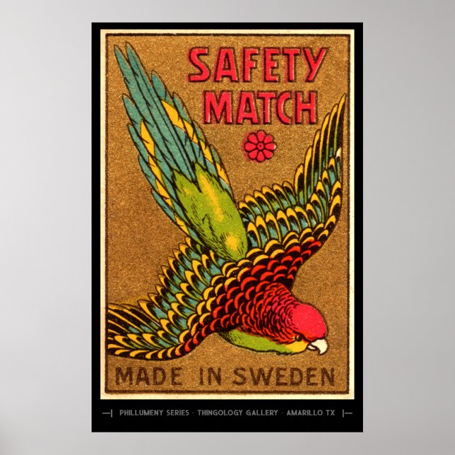 Mid Century Matchbox Kunst Poster (Vorne)