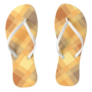 Mid Century Mega kariert - Erdneutral Flip Flops