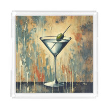 Mid Century Mixed Media Martini Kunst