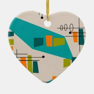 Mid-Century Modern Abstrakt #55 Keramik Ornament