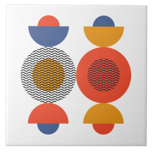 Mid Century Modern Abstrakte Formen Fliese