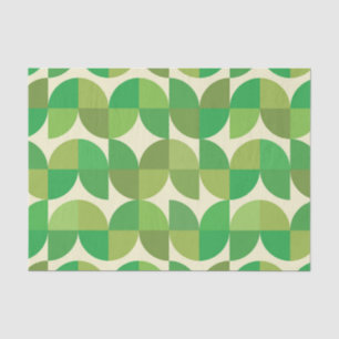 Mid Century Modern abstraktes grünes Muster Seidenpapier