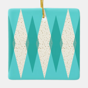 Mid Century Modern Argyle Weihnachtsschmuck