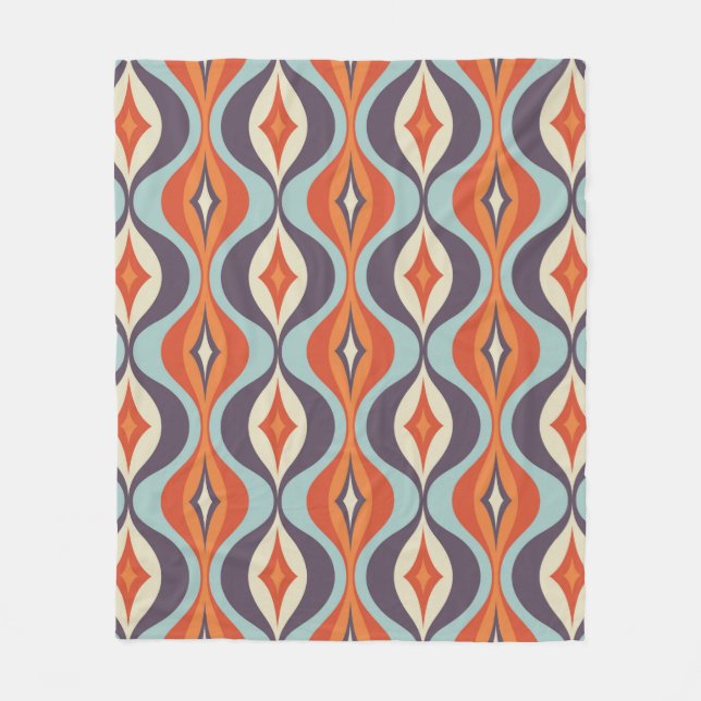 Mid-century modern art background. Abstract geomet Fleecedecke (Vorderseite)