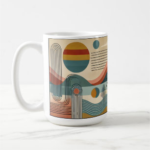Mid Century Modern Art Beach Sunrise Kaffeetasse