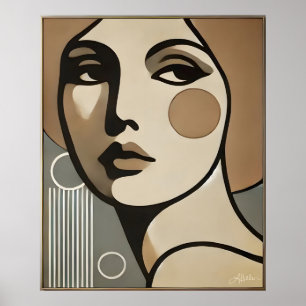 Mid Century Modern Art Der Blick Mid Century Mode Poster