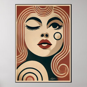 Mid Century Modern Art Der Schönheitspunkt Poster