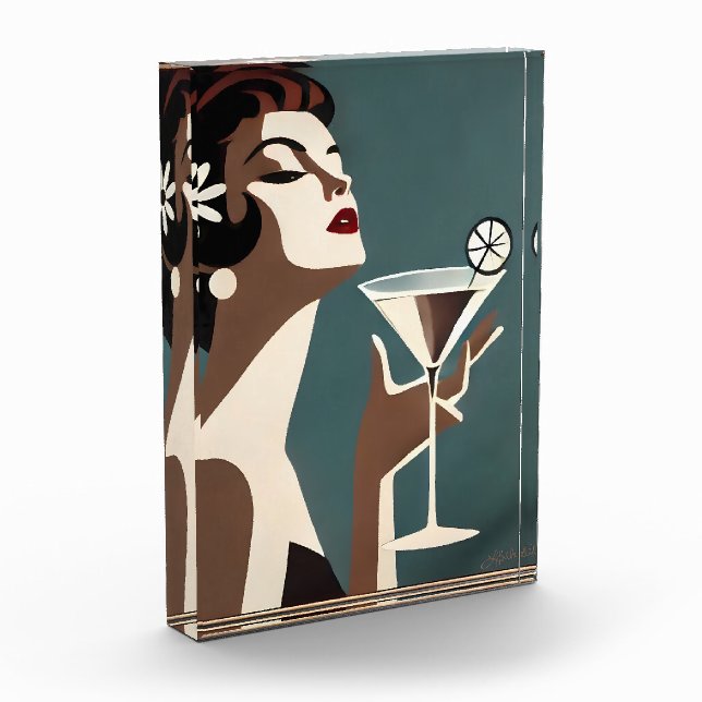Mid Century Modern Art Die Martini-Diva Fotoblock (Links)