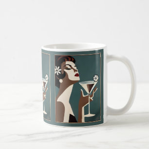 Mid Century Modern Art Die Martini-Diva Kaffeetasse