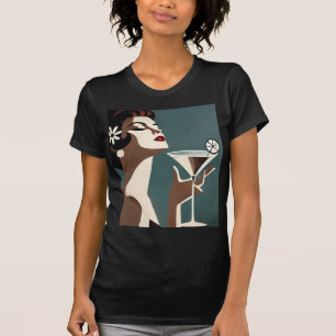 Mid Century Modern Art Die Martini-Diva T-Shirt