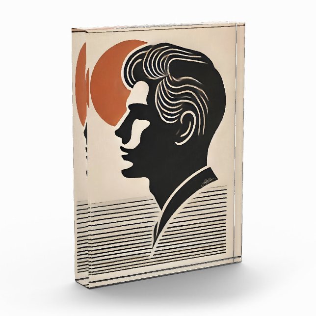 Mid Century Modern Art Er folgt der Sonne Fotoblock (Links)