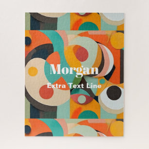 Mid Century Modern Art, Name- und Textzeile Puzzle