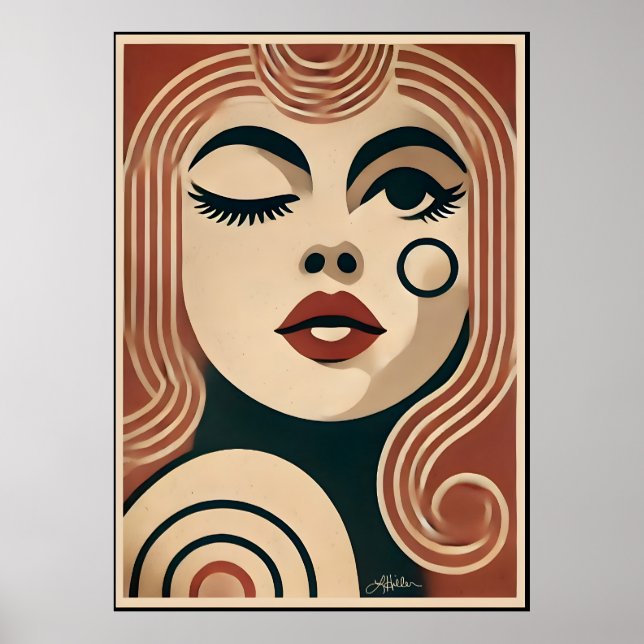 Mid Century Modern Art The Beauty Spot Poster (Vorne)