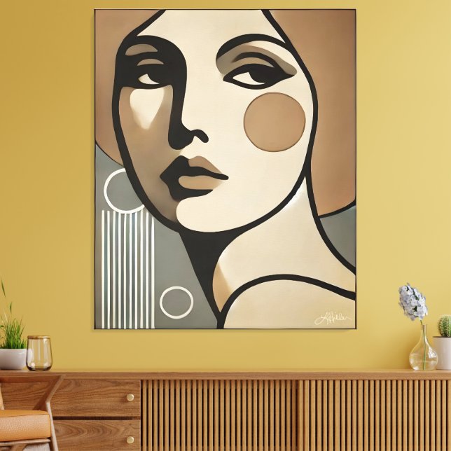 Mid Century Modern Art The Glance Mid Century Mode Leinwanddruck (Insitu (Wohnzimmer))