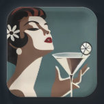 Mid Century Modern Art The Martini DIva Pappteller<br><div class="desc">Welcome to my Mid Century Fantasy World! Designs in this store are born of growing up in a Mid Century home complete with Martini loving parents.  Break out the cocktails.  Merging fact with fantasy within Mid Century Modern,  Jazz,  Retro Futuristic,  Atomic and Space Age Designs.</div>