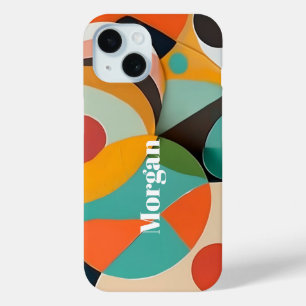 Mid Century Modern Art, vertikaler Name, geometris Case-Mate iPhone Hülle