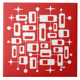 Mid-Century-Modern-Atom-Abstrakt Fliese