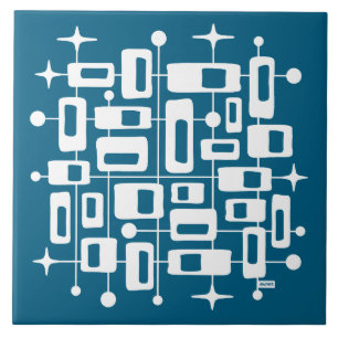 Mid Century Modern Atomar Abstrakt Fliese