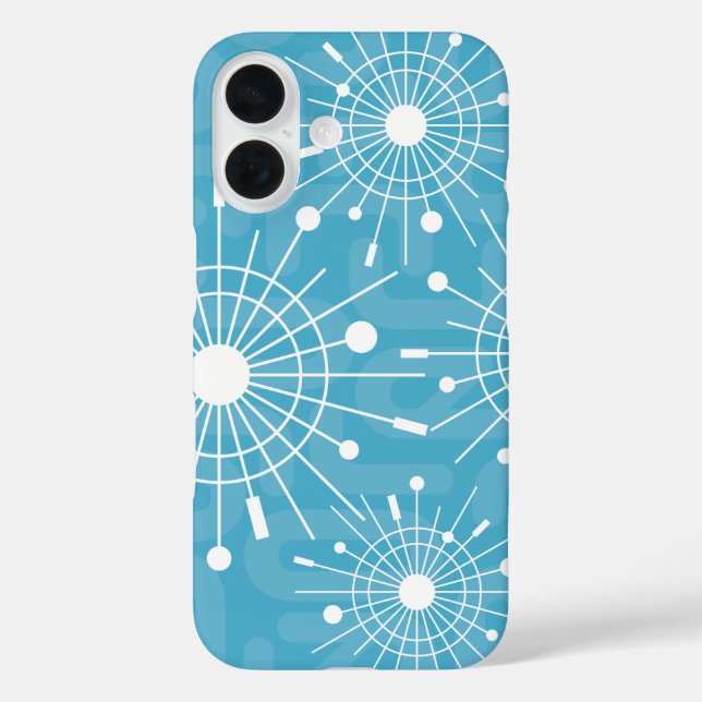 Mid-Century Modern Atomare Weihnachts-Schneeflocke Case-Mate iPhone Hülle (Rückseite)