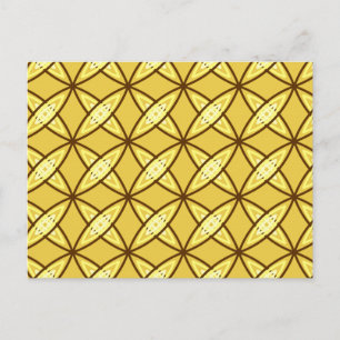 Mid Century Modern Atomarer Druck - Senfgold Postkarte