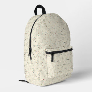 Mid-Century-Modern-Atomic-Age-Cream-Muster Bedruckter Rucksack