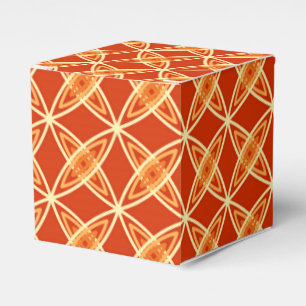 Mid Century Modern Atomic Druck - Mandarin Orange Geschenkschachtel