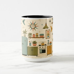 Mid Century Modern Atomic Retro-Küche Tasse