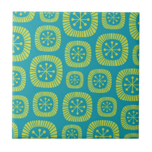 Mid-Century-Modern-Atomzeitalter-Abstraktes Muster Fliese