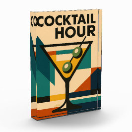 Mid Century Modern Bauhaus Cocktail Hour Martini Fotoblock