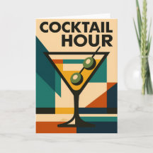 Mid Century Modern Bauhaus Cocktail-Stunde Martini