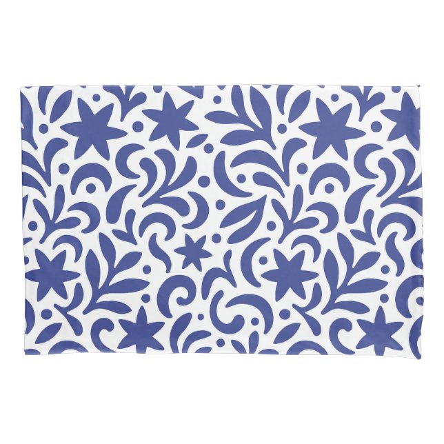 Mid Century Modern Biophilic Pattern Kissenbezug (Vorderseite-Links)
