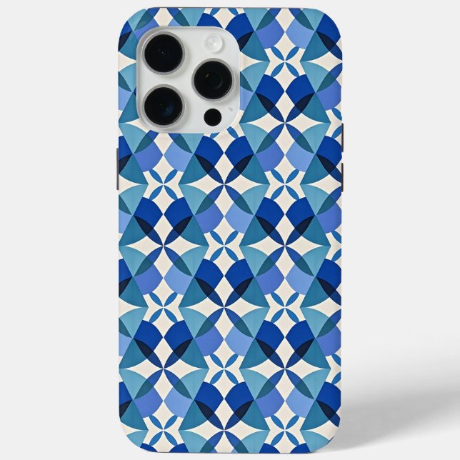 Mid-Century Modern Blue  Case-Mate iPhone Hülle (Rückseite)