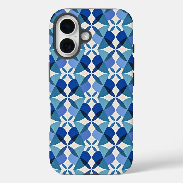 Mid-Century Modern Blue  Case-Mate iPhone Hülle (Rückseite)