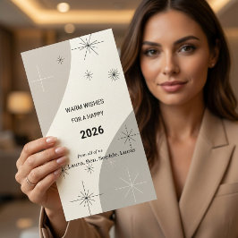 Mid-Century Modern Business New Year & Christmas  Feiertagskarte