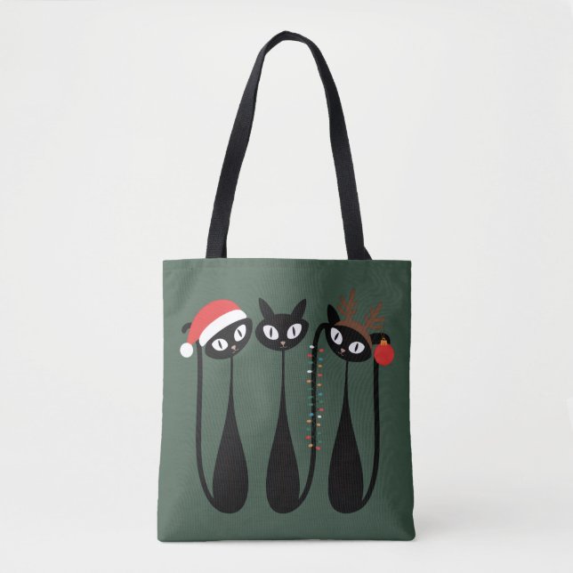 Mid Century Modern Christmas Cats Retro Classic (Vorderseite)