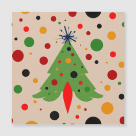 Mid Century Modern Christmas Tree Retro Rocket Magnetkarte