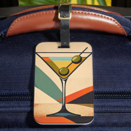 Mid Century Modern Color Block Martini Art Gepäckanhänger