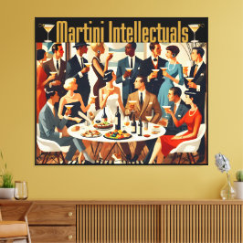 Mid Century Modern Die Martini-Intellektuellen  Leinwanddruck