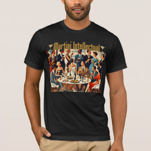 Mid Century Modern Die Martini-Intellektuellen T-Shirt