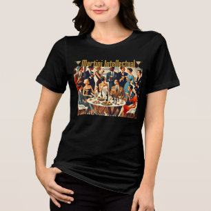 Mid Century Modern Die Martini-Intellektuellen  Tri-Blend Shirt