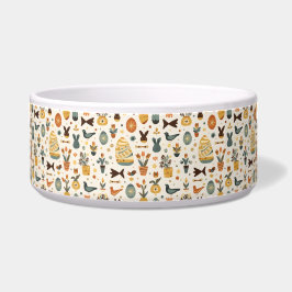 Mid‑Century Modern Easter Pet Bowl | Retro Bunny Napf