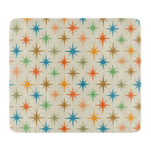 Mid Century Modern Farbige Atomare Sternenexplosio Schneidebrett
