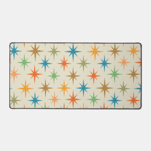 Mid century modern farbige atomare Sternenexplosio Schreibtischunterlage